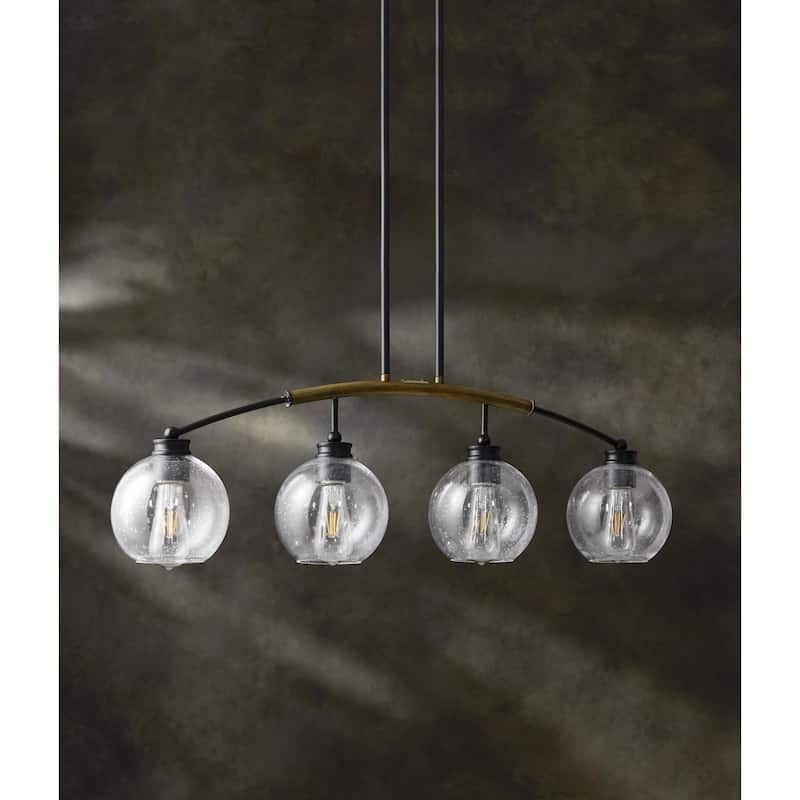 Livabliss Burgos Traditional Chandelier - 3"L x 30"W x 8"H - Black