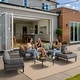 preview thumbnail 24 of 28, Outdoor Patio Aluminum PE Rattan Free Combination Sectional Sofa Conversation Seating Set