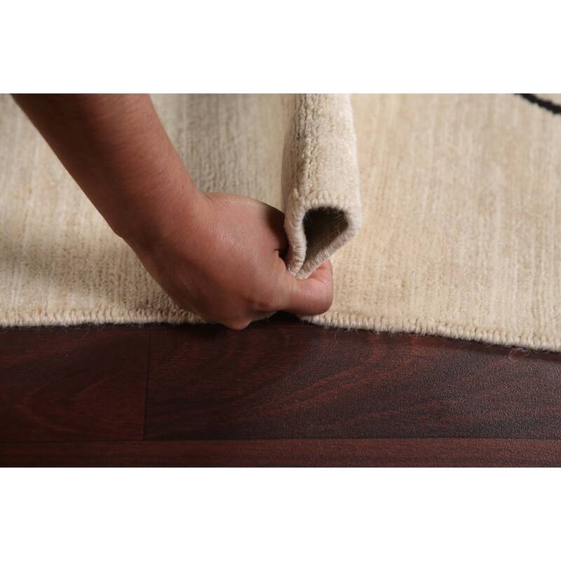 Vegetable Dye Moroccan Contemporary Area Rug Hand-knotted Wool Carpet - 6'5" x 9'9"