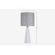 preview thumbnail 12 of 106, 16-in. Glass Lamp w/ Brushed Nickel Accents and Drum Shade