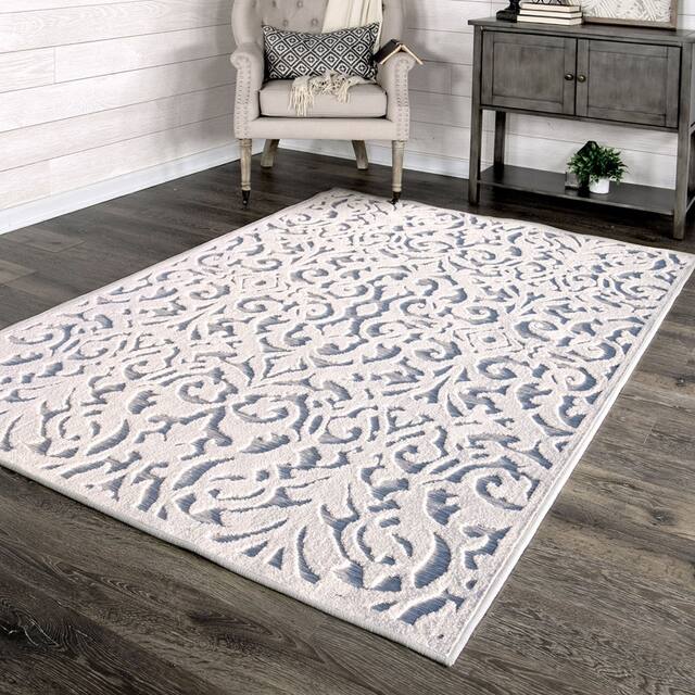 My Texas House by Orian Lady Bird Area Rug - 7'9" x 10'10" - Natural Blue