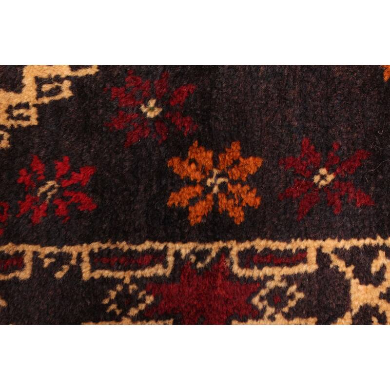 ECARPETGALLERY Hand-knotted Teimani Black Wool Rug - 2'11 x 4'7