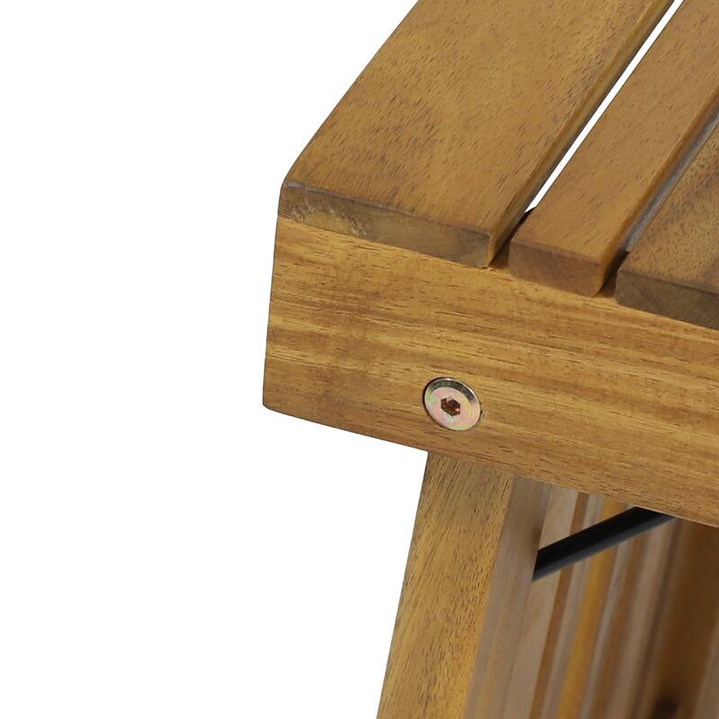 Nadine Outdoor Acacia Wood 3 Piece Chaise Lounge Set with Water-Resistant Cushions by Christopher Knight Home