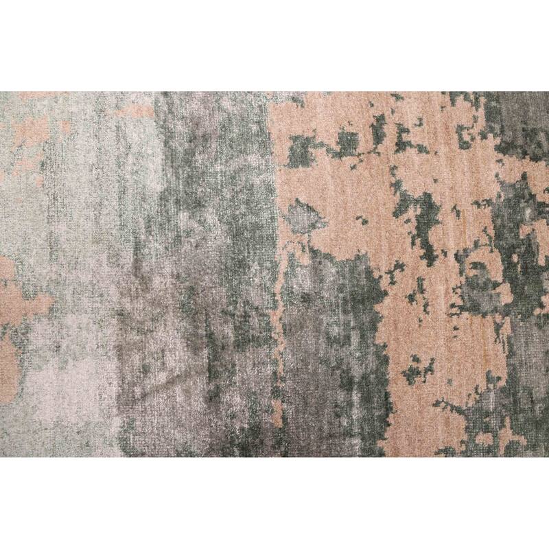 ECARPETGALLERY Hand-knotted Legacy Teal Silk, Wool Rug - 2'7 x 19'6