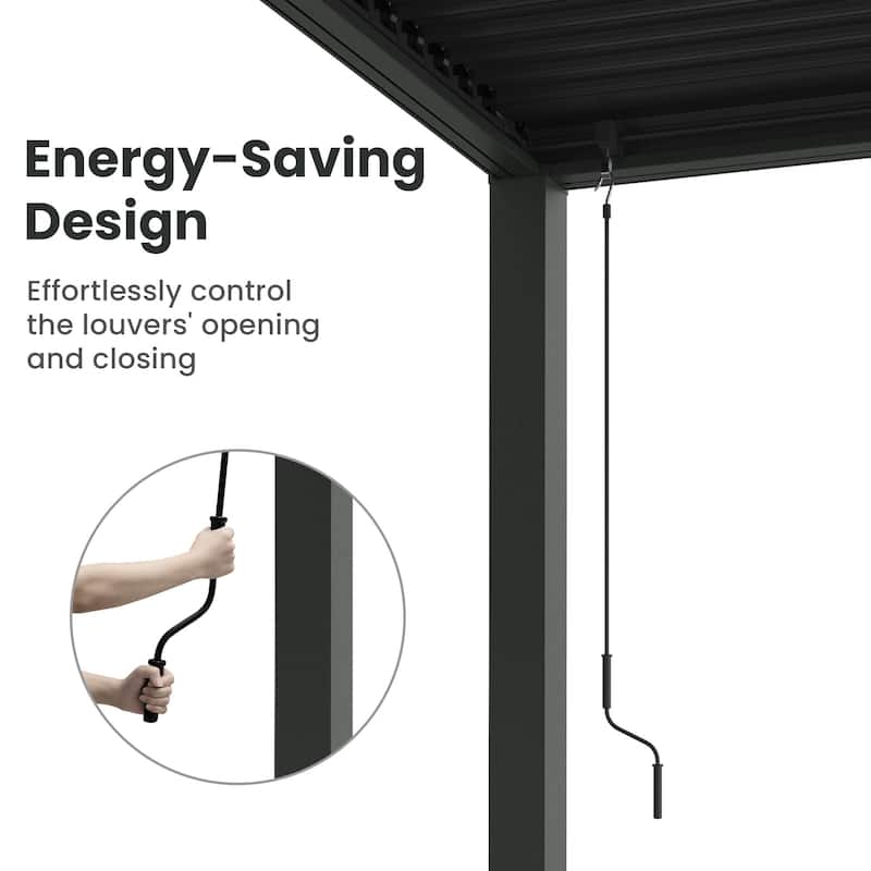 Aluminum Outdoor Pergola with Independent Louvered