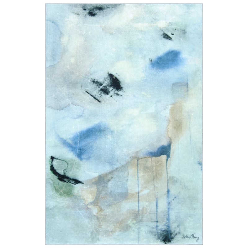 Floating Stars, Hand Washable Abstract Art Area Rug, power-loomed, 100% polyester, 2mm pile, non-slipping back