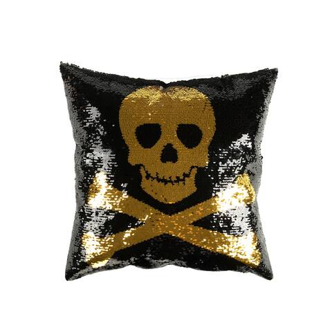 Lush Decor Skull And Crossbones Decorative Pillow Single