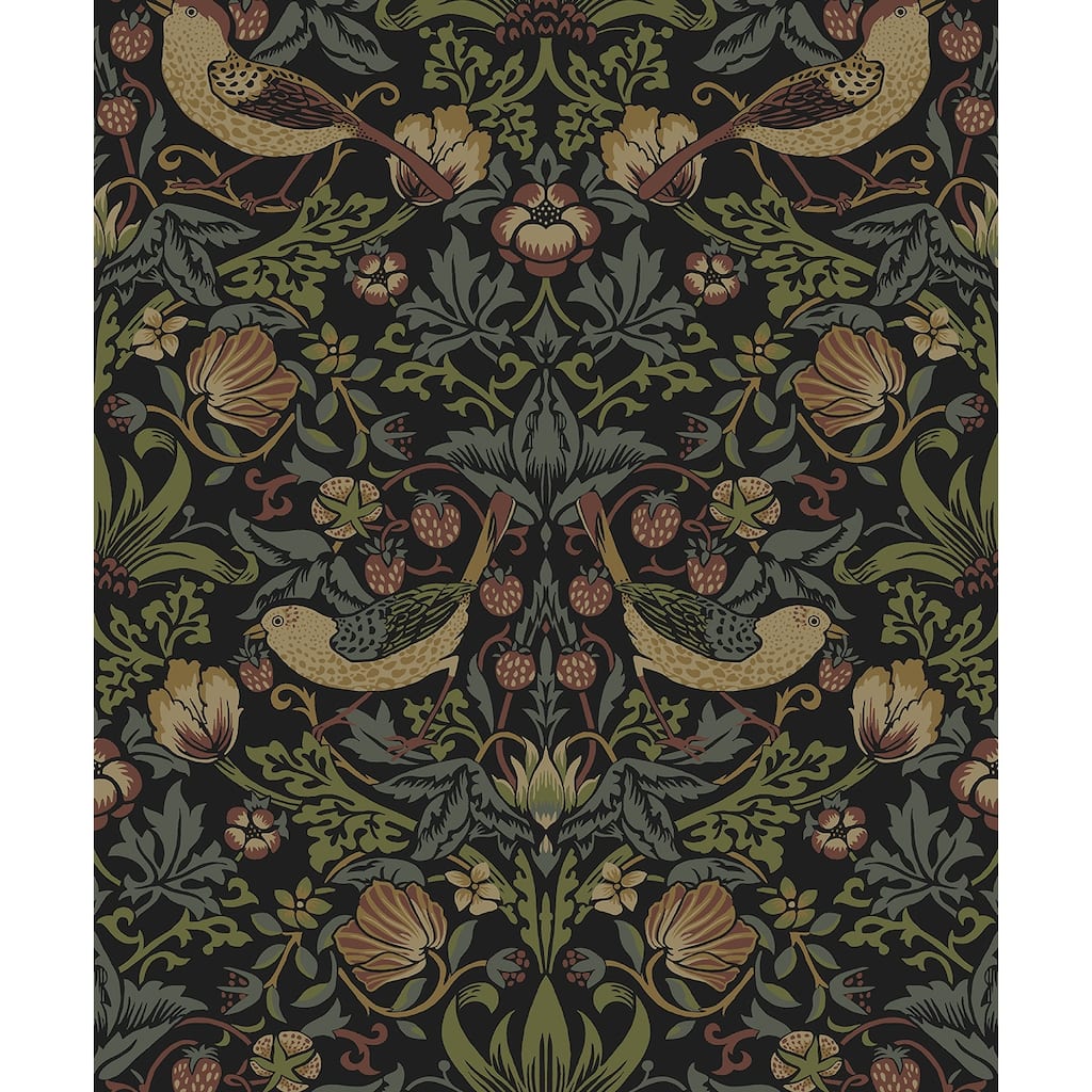 NextWall Strawberry Garden Peel and Stick Wallpaper