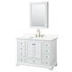 Option White / Giotto Quartz Top / Brushed Gold Hardware