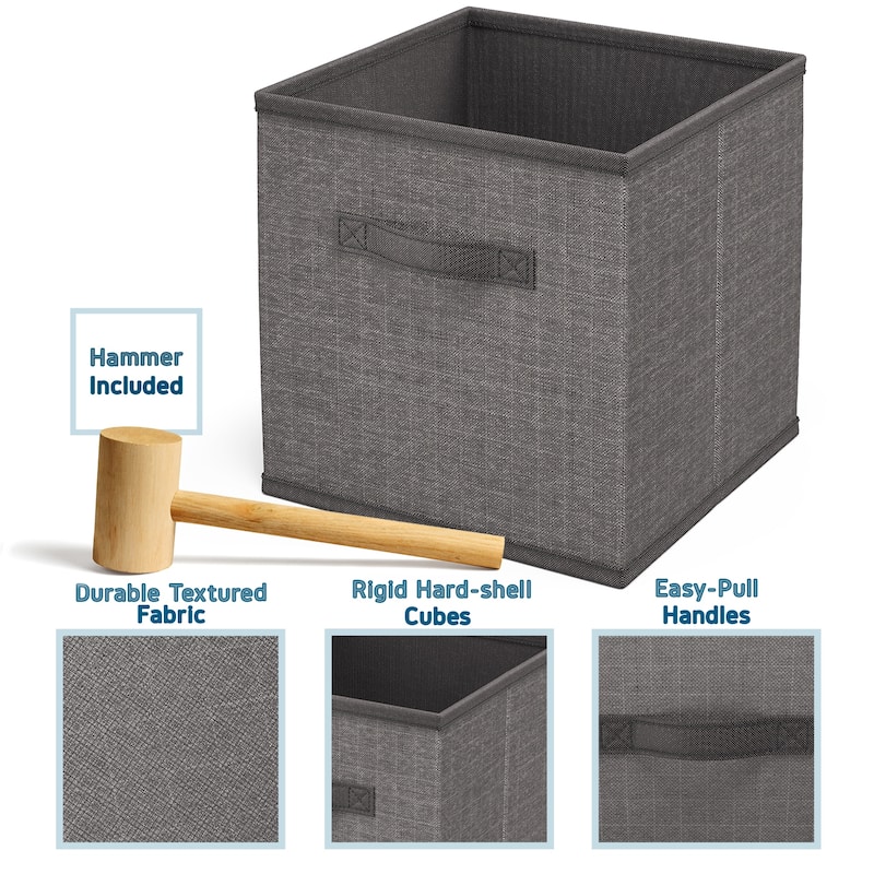 Nestl Cube Storage Organizer for Bedroom - Box Storage Cubby Organizer for Living Room, Office, & Playroom