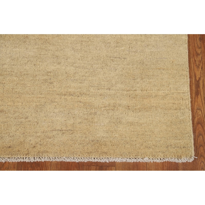 Modern Gabbeh Oriental Foyer Rug Hand-Knotted Contemporary Wool Carpet - 3'5"x 4'11"