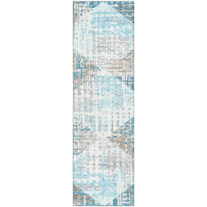 Premium Washable Super Soft Hatch Diamond Mayfield Rug