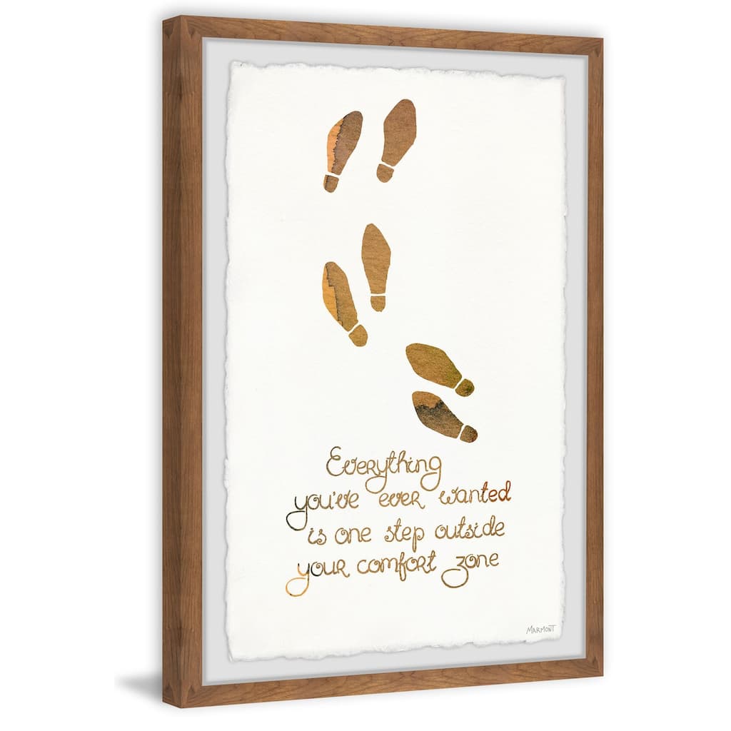 Step Outside Your Comfort Zone Framed Wall Art, Elegant Home Touch - Sophisticated Artwork for Refined Décor