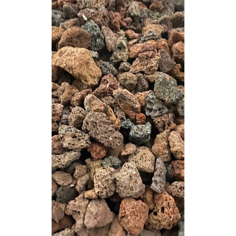Fire Pit Fireproof and Heatproof Volcanic Lava Rock 9 lbs - 3/8 Inch - Red