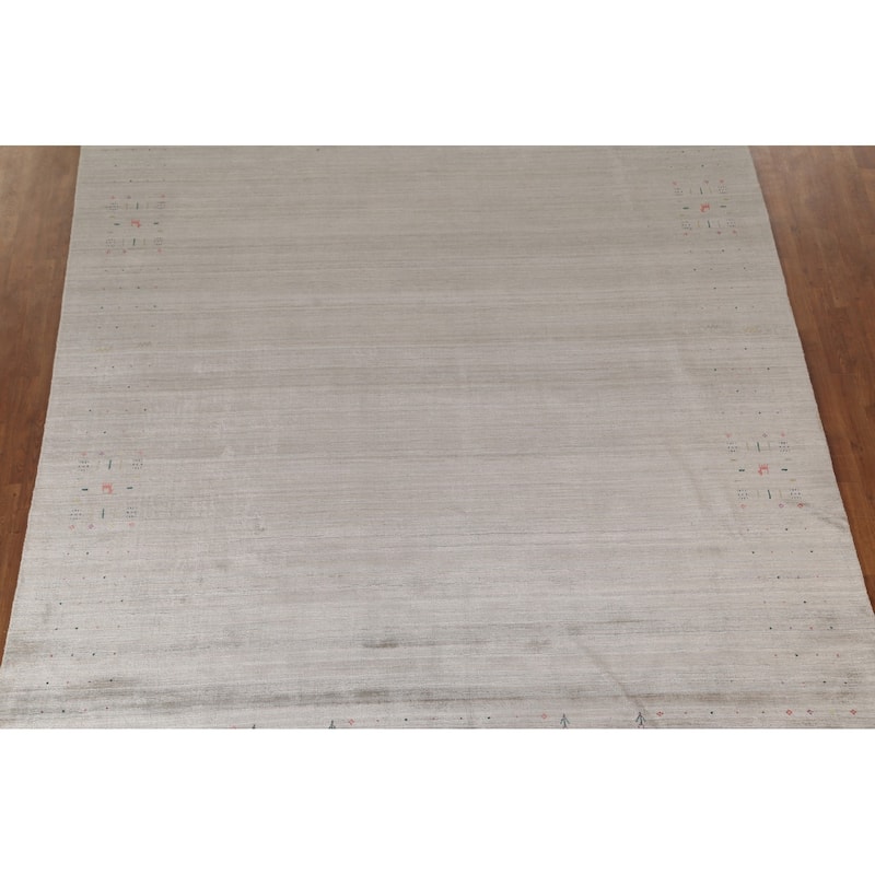 Gabbeh Area Rug Handmade Oriental Wool Carpet - 9'0"x 11'8"