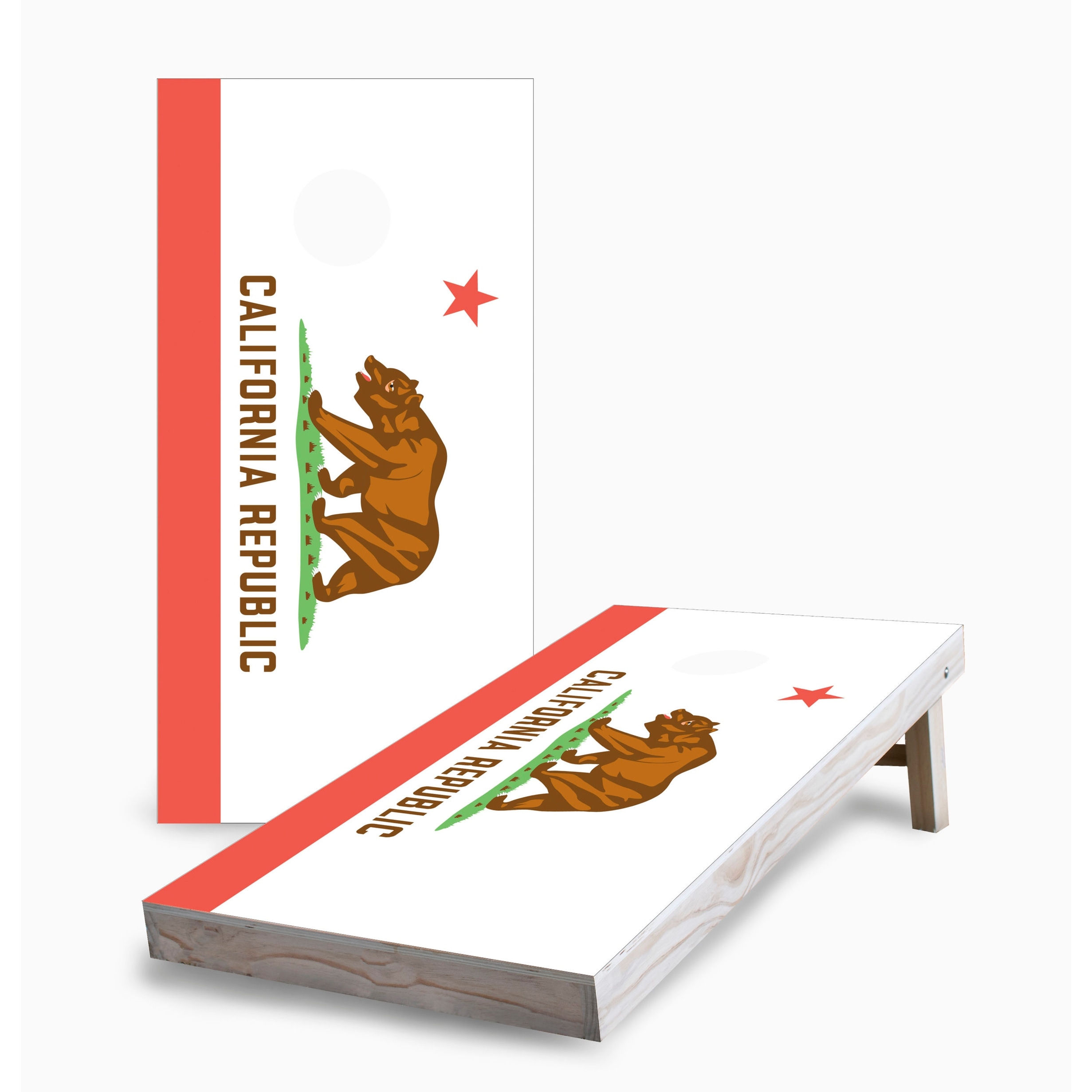 California State Flag Corn Hole Board Set with Carry Case