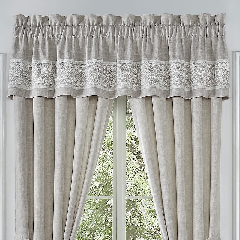J. Queen New York Aimee Window Straight Valance - Beige