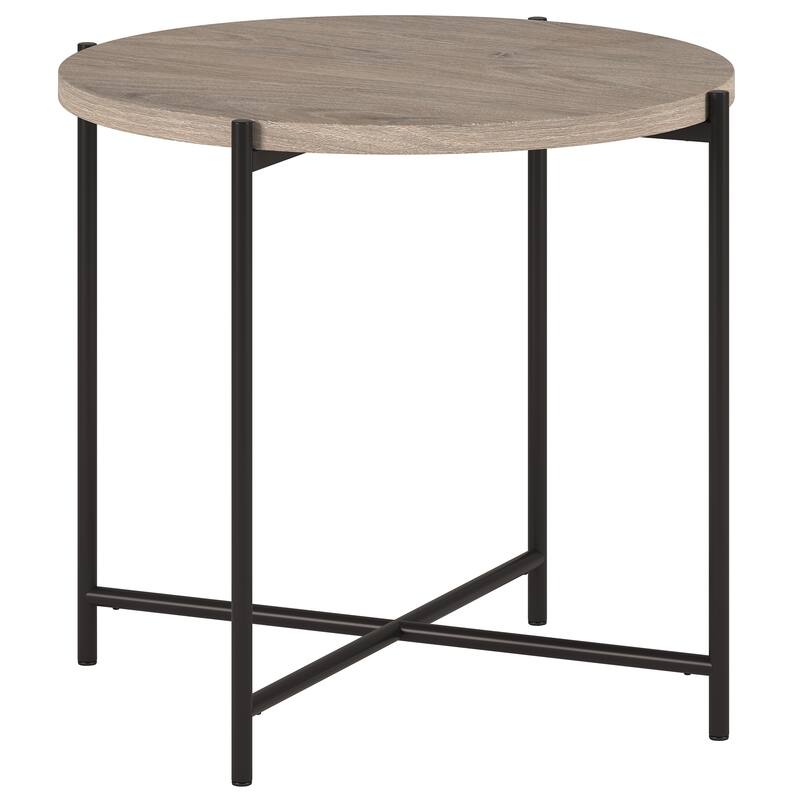 Loretta 23.63" Wide Round Side Table with MDF Top