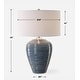 preview thumbnail 8 of 6, Uttermost Moher Glossy Blue Table Lamp - 26'' H X 18'' W X 18'' D