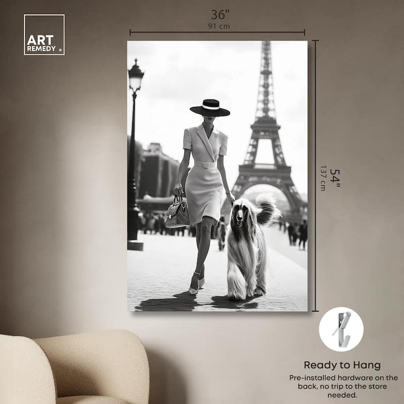 Fashionable Locks Noir Canvas by Art Remedy, Gallery Wrapped