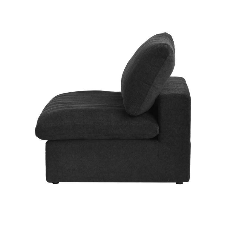 3PCS Living Room Sofa Set, Cloud Modular Sectional Sofa with Storage Ottoman
