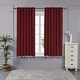 preview thumbnail 15 of 21, Deconovo Insulated Thermal 63-inch Blackout Curtain (2 Panel) Burgundy Red
