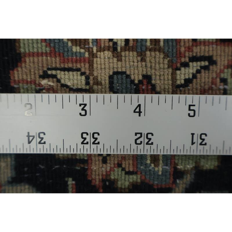 Hand Knotted Oriental 100% Wool Carpet Traditional All-Over Green Kashan Area Rug - 9' 11'' X 8' 1''