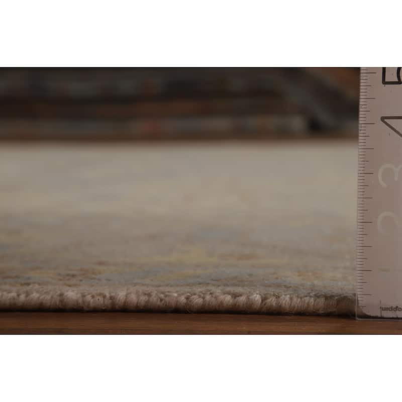 Earth Tone Camel Oushak Indian Area Rug Handmade Wool Carpet - 8'0" x 9'10"