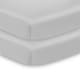 preview thumbnail 35 of 38, BreathableBaby All-in-One Fitted Sheet & Waterproof Cover for 38" x 24" Mini Crib Mattress (2-Pack) Gray
