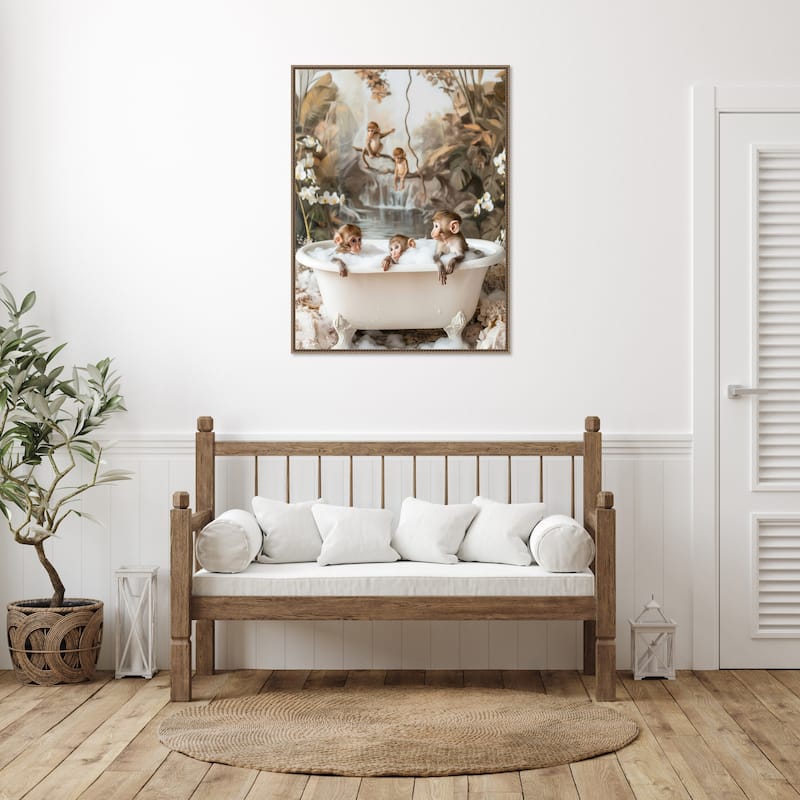 Jungle Spa by Niky Rahner Framed Canvas Wall Art