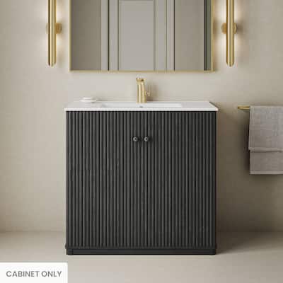Lafayette 36" Freestanding Bathroom Vanity Cabinet Without Top In Black Oak - 36