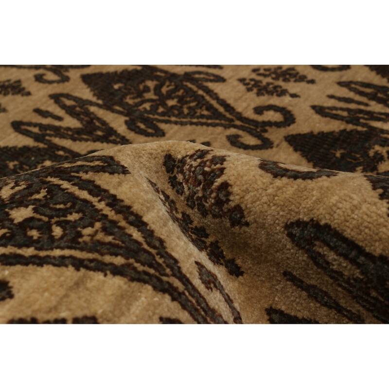 ECARPETGALLERY Hand-knotted Peshawar Ziegler Khaki Wool Rug - 5'1 x 7'3