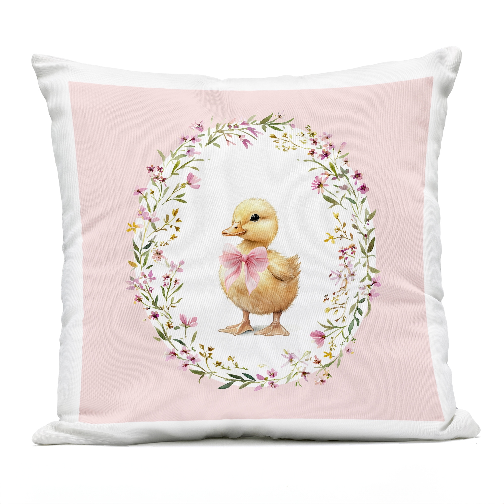Stupell Blush Pink Duckling Printed Outdoor Throw Pillow Design by Christine Simpson Art