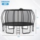 preview thumbnail 7 of 11, 12/14/15/16FT Outdoor Kids Trampoline with Enclosure, Basketball Board