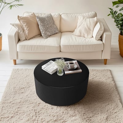 Drum Circle Minimalist Wave Stripe Coffee Table