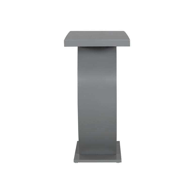 39.4" Modern Rectangle Side Table with Unique Egg-shaped Base for Living Room or Bedroom