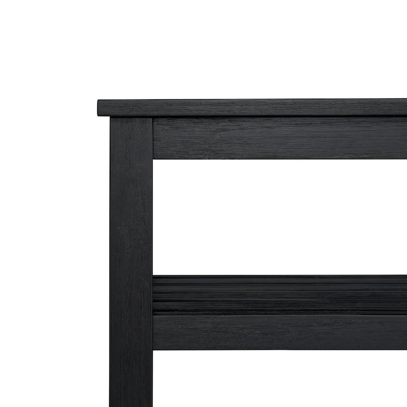 NPD Furniture Tiburon Acacia Wood Console Table with Shelf