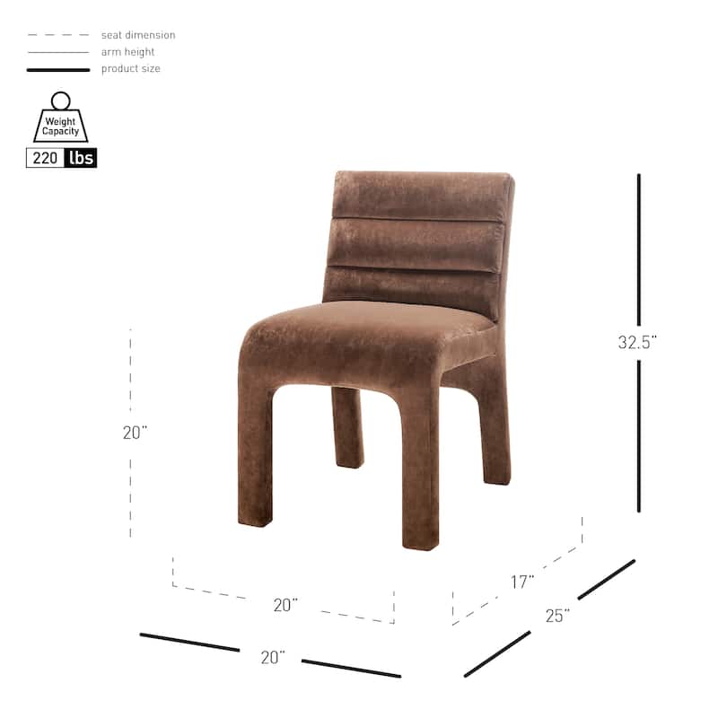 NPD Furniture Josie Velvet Dining Side Chair (Set of 2)