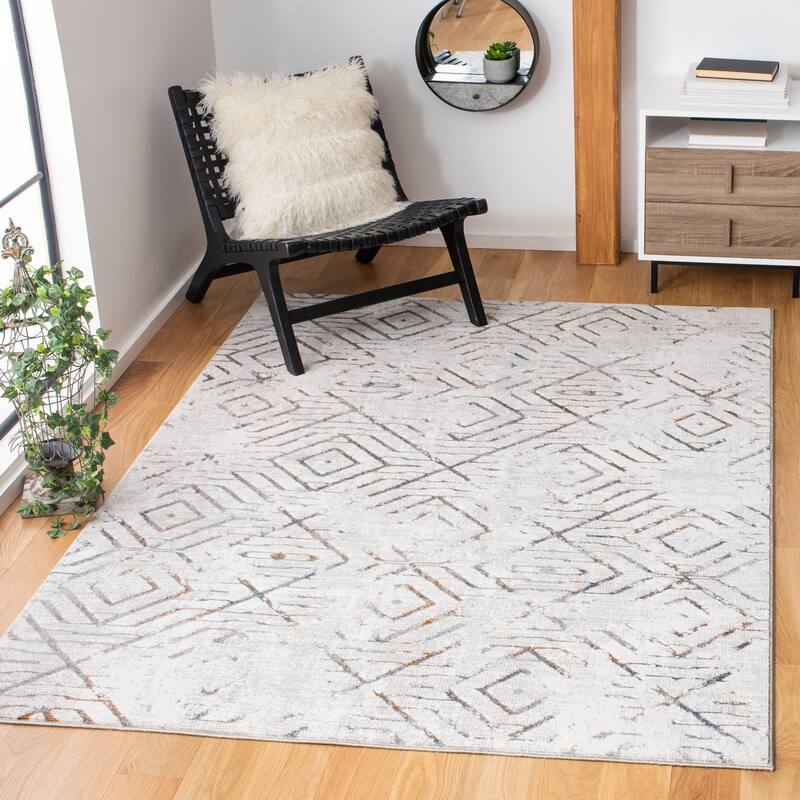SAFAVIEH Sonoma Clarinda Modern Distressed Rug - 8' x 10' - Grey/Ivory