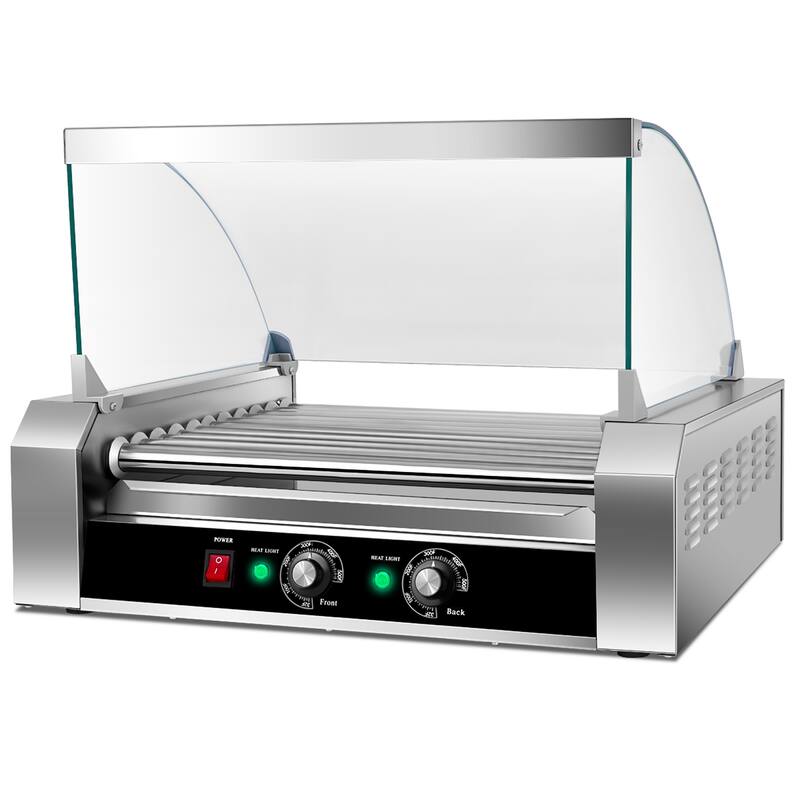 Costway Commercial 30 Hot Dog 11 Roller Grill Cooker Machine W/ cover - See Details