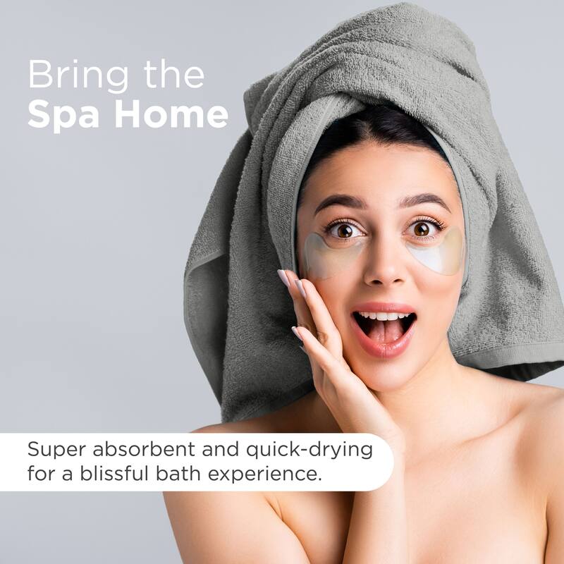 Superior Miami 100% Cotton 6-Piece Towel Set - Lightweight & Quick Drying