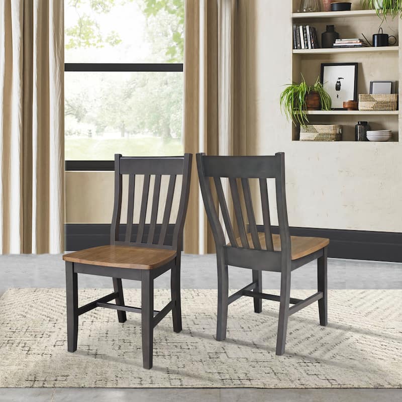 Copper Grove Quince Solid Wood Schoolhouse Chairs, Set of 2