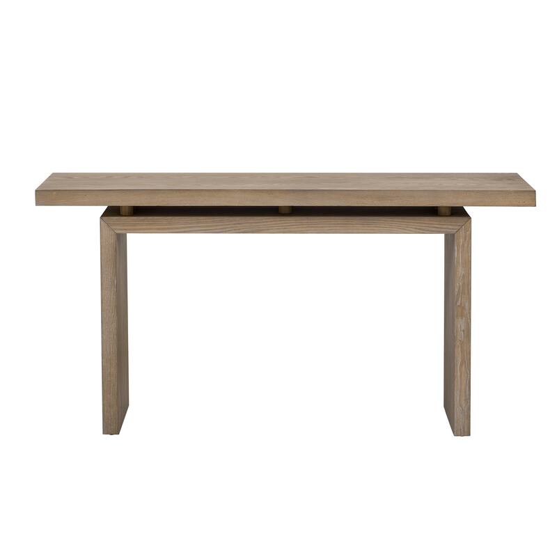 Modern Simple Style Console Table with Floating Desktop Effect, for Entryways Hallways, Living Rooms and Sofas, Natural