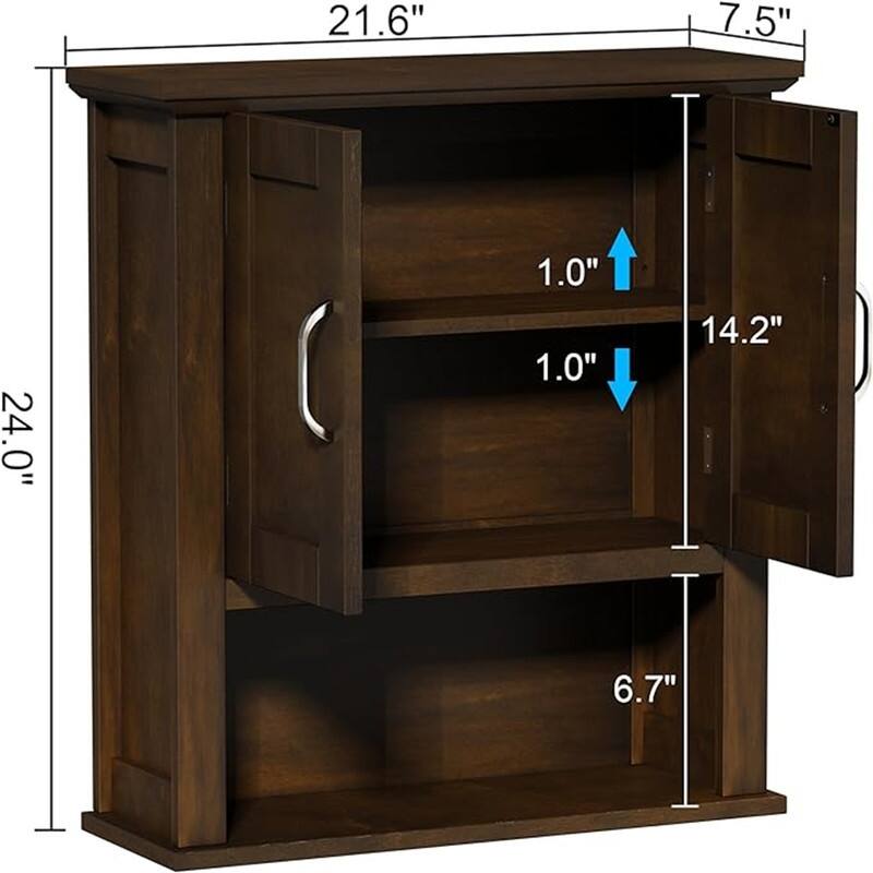 Wall Cabinet - 7.5"D x 21.6"W x 24"H