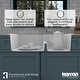 preview thumbnail 17 of 60, Karran 33" Top Mount Large/Small Bowl Quartz Kitchen Sink Kit - 33" x 22" x 9"
