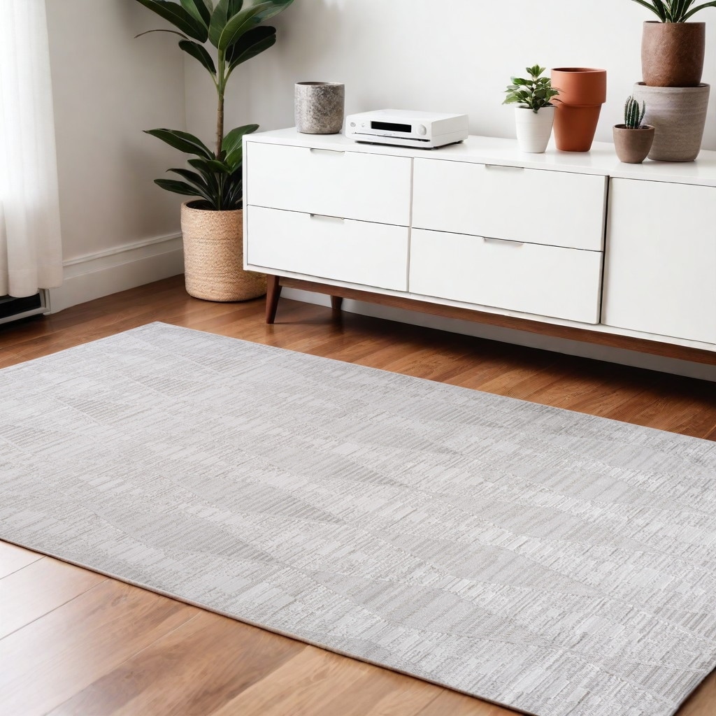 Rero Bipin Distressed Geometric Modern Stain Resistant Woven Durable Area Rug By HomeRoots