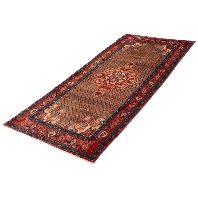 ECARPETGALLERY Hand-knotted Konya Anatolian Tan Wool Rug - 4'6 x 10'0