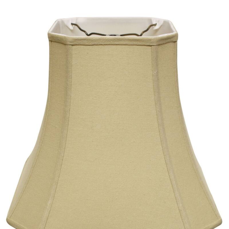 Cut Corner Square Bell Softback Lampshade with Washer Fitter, Tan