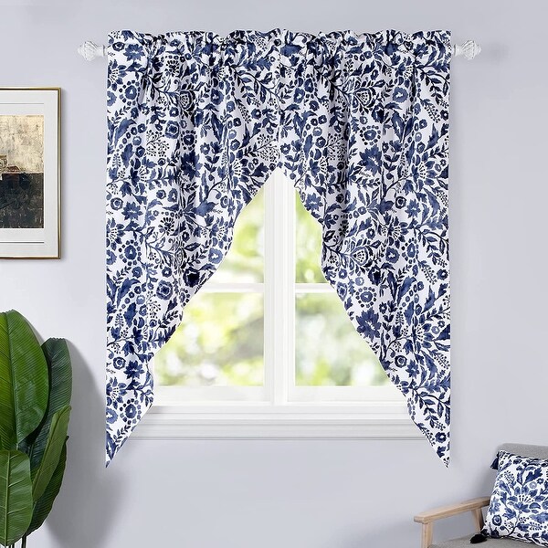 DriftAway Julia Watercolor Blackout Room Darkening Grommet Lined Thermal In