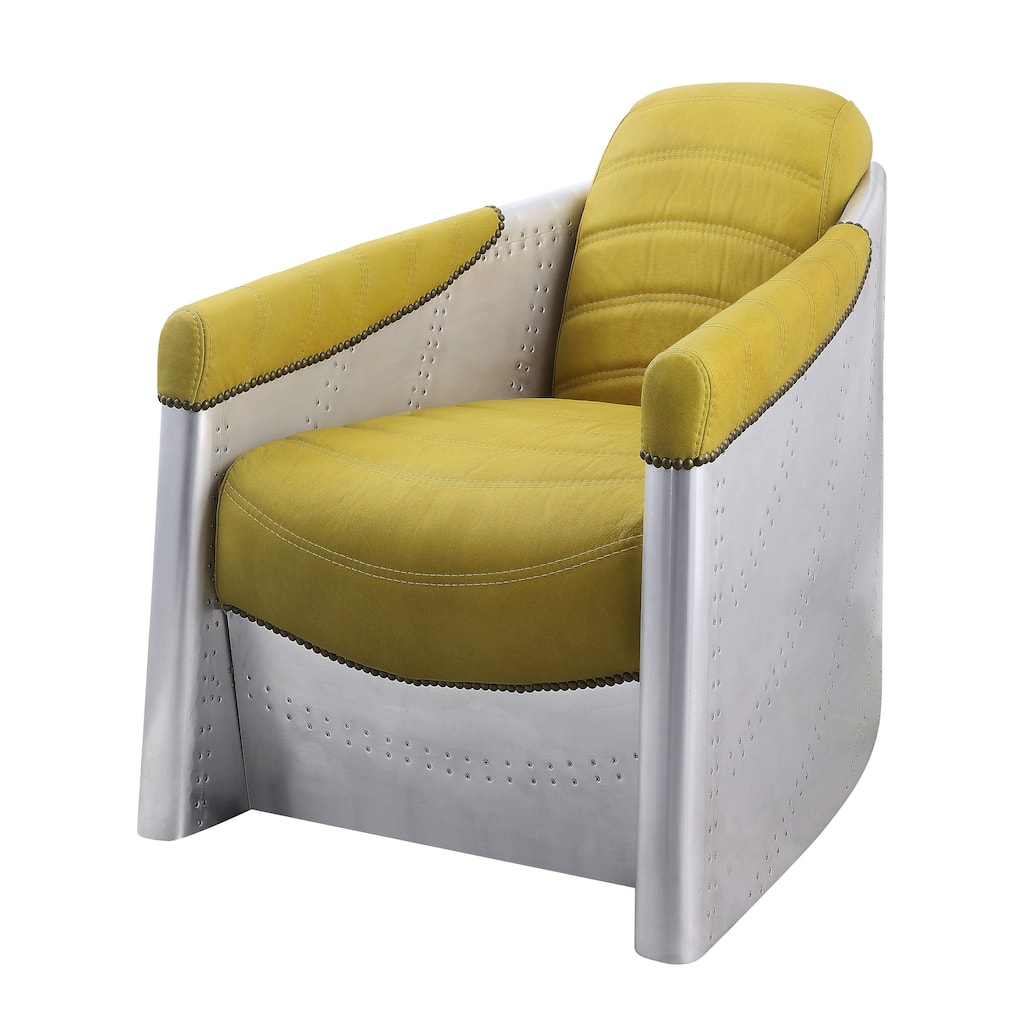 Bailee Yellow Nailhead Trim Accent Chair